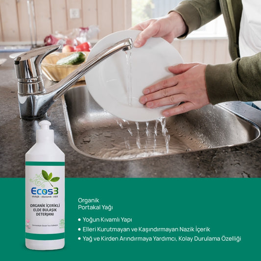 Ecos3 Organik İçerikli Elde Bulaşık Deterjanı 500 mL