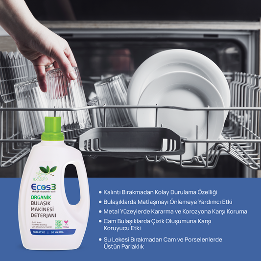 Sertifikalı Organik Bulaşık Makinesi Deterjanı - 750 ml