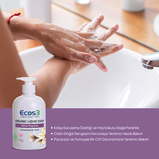 Sertifikalı Organik Sıvı Sabun - Beyaz Manolya - 500 ml