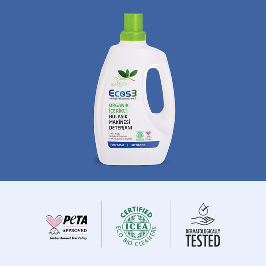 Ecos3 Organik İçerikli Bulaşık Makinesi Deterjanı 750 mL (30 Yıkama)