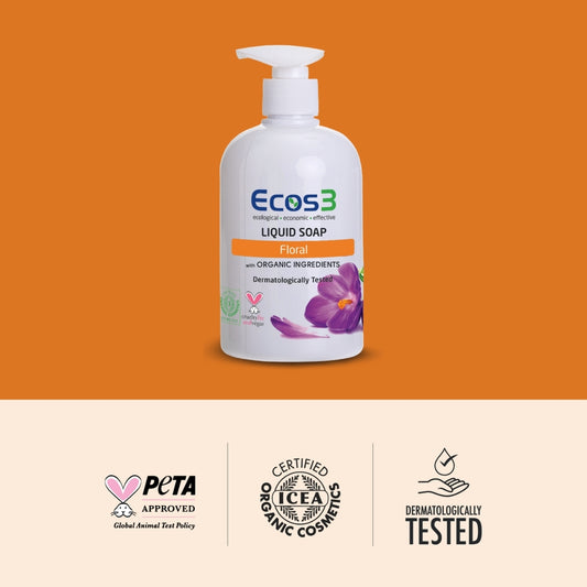 Ecos3 Organik İçerikli Sıvı Sabun – Floral 500 mL