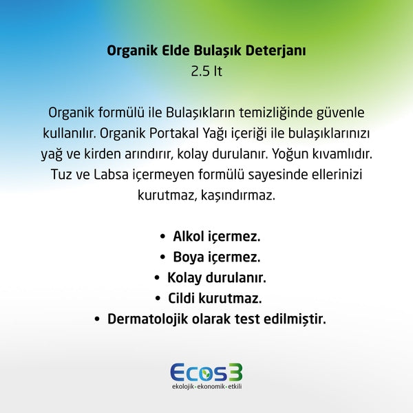 Elde Bulaşık Deterjanı - 2.5 lt - EcoShop