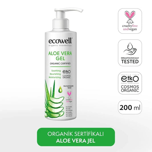 Sertifikalı Organik Aloe Vera Jel - 200 ml