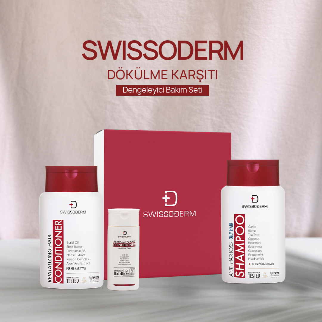 Doğal İçerikli Swissoderm Dökülme Karşıtı Dengeleyici Bakım Seti
