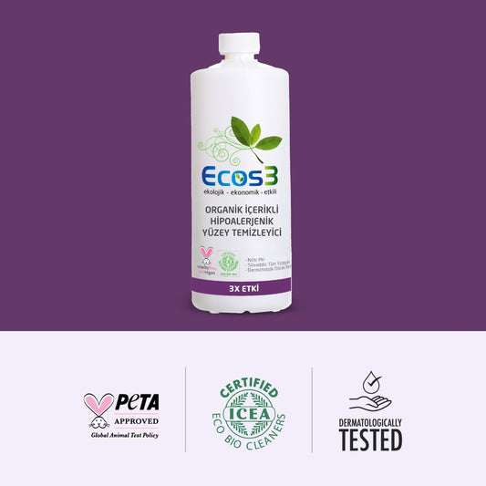 Ecos3 Organik İçerikli Hipoalerjenik Yüzey Temizleyici 1000 mL