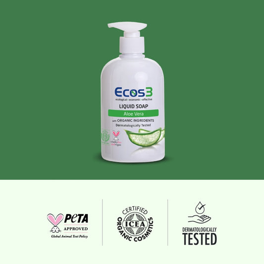 Ecos3 Organik İçerikli Sıvı Sabun – Aloe Vera 500 mL