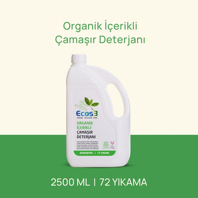 Ecos3 Organik İçerikli Çamaşır Deterjanı 2,5 L (72 Yıkama)