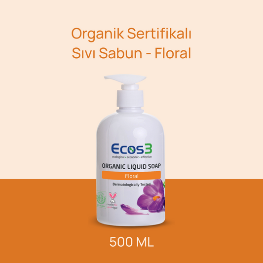 Sertifikalı Organik Sıvı Sabun - Floral - 500 ml