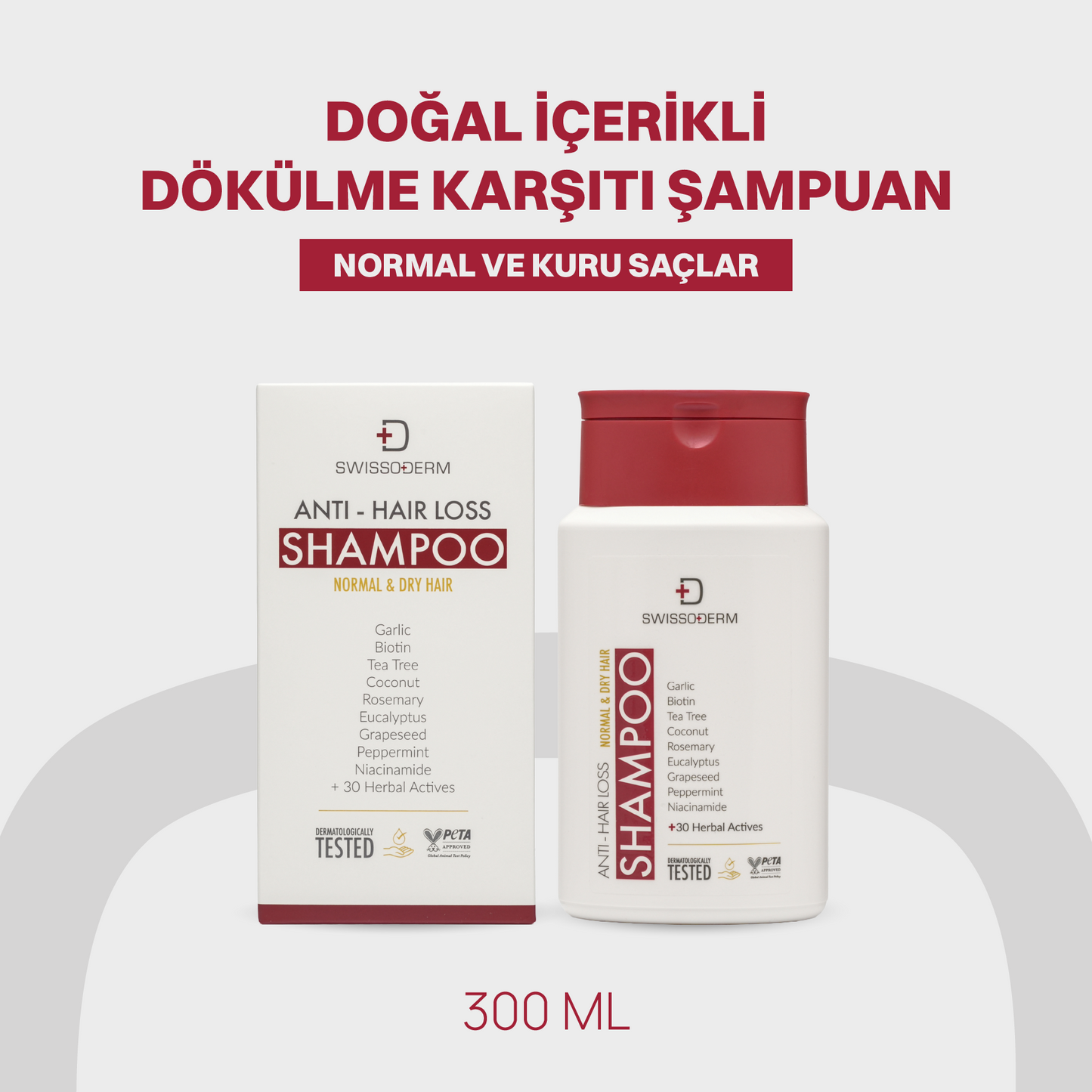 Doğal İçerikli Dökülme Karşıtı Şampuan Normal & Kuru Saçlar - 300 ml