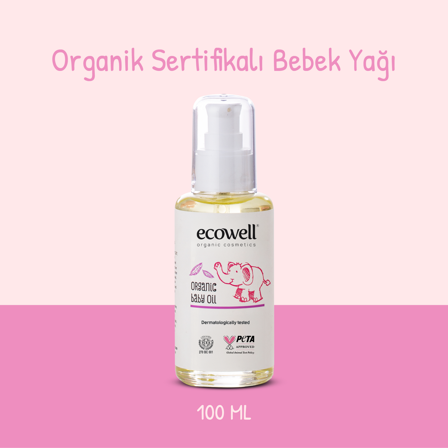 Sertifikalı Organik Bebek Yağı - 100 ml