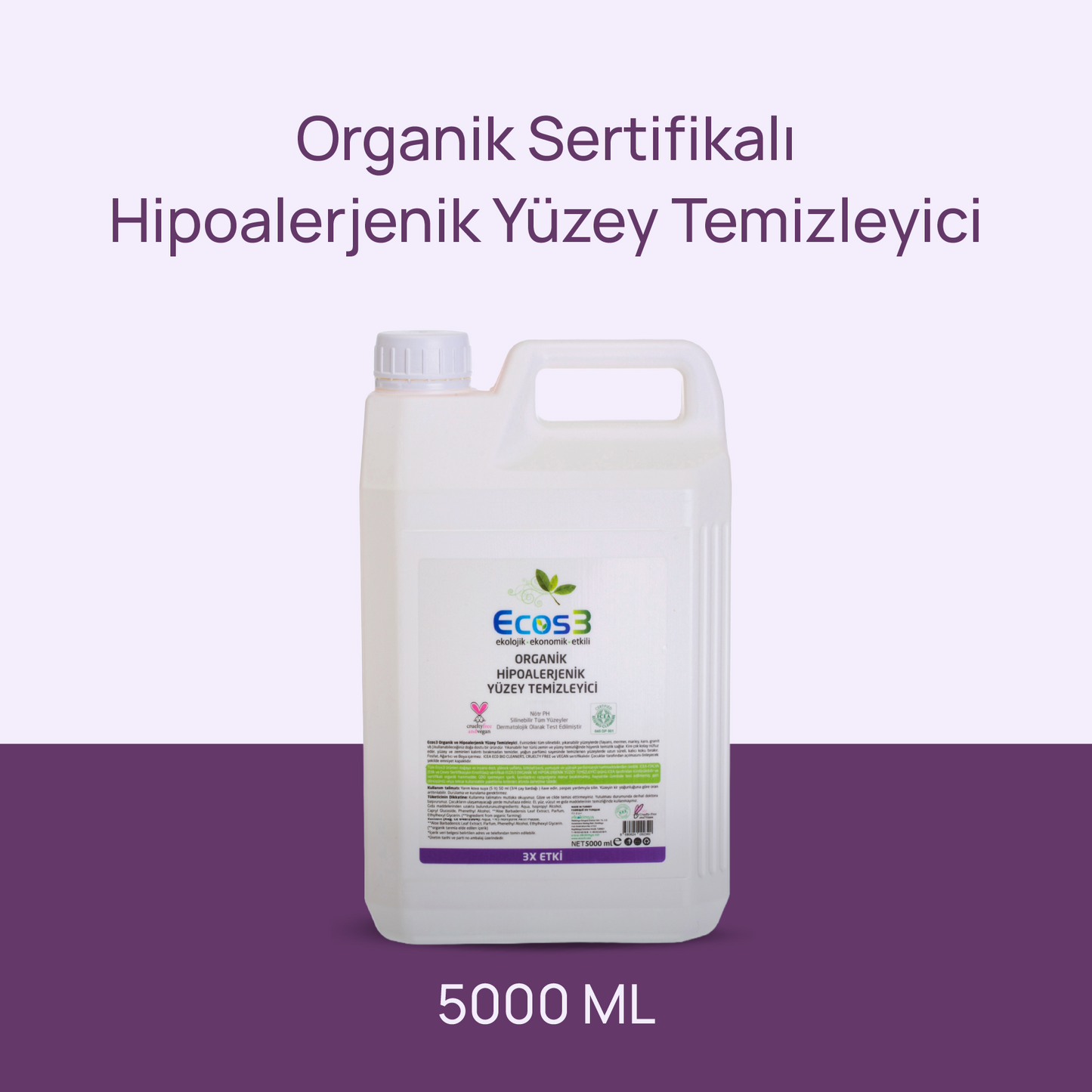 Sertifikalı Organik Yüzey Temizleyici - 5 lt