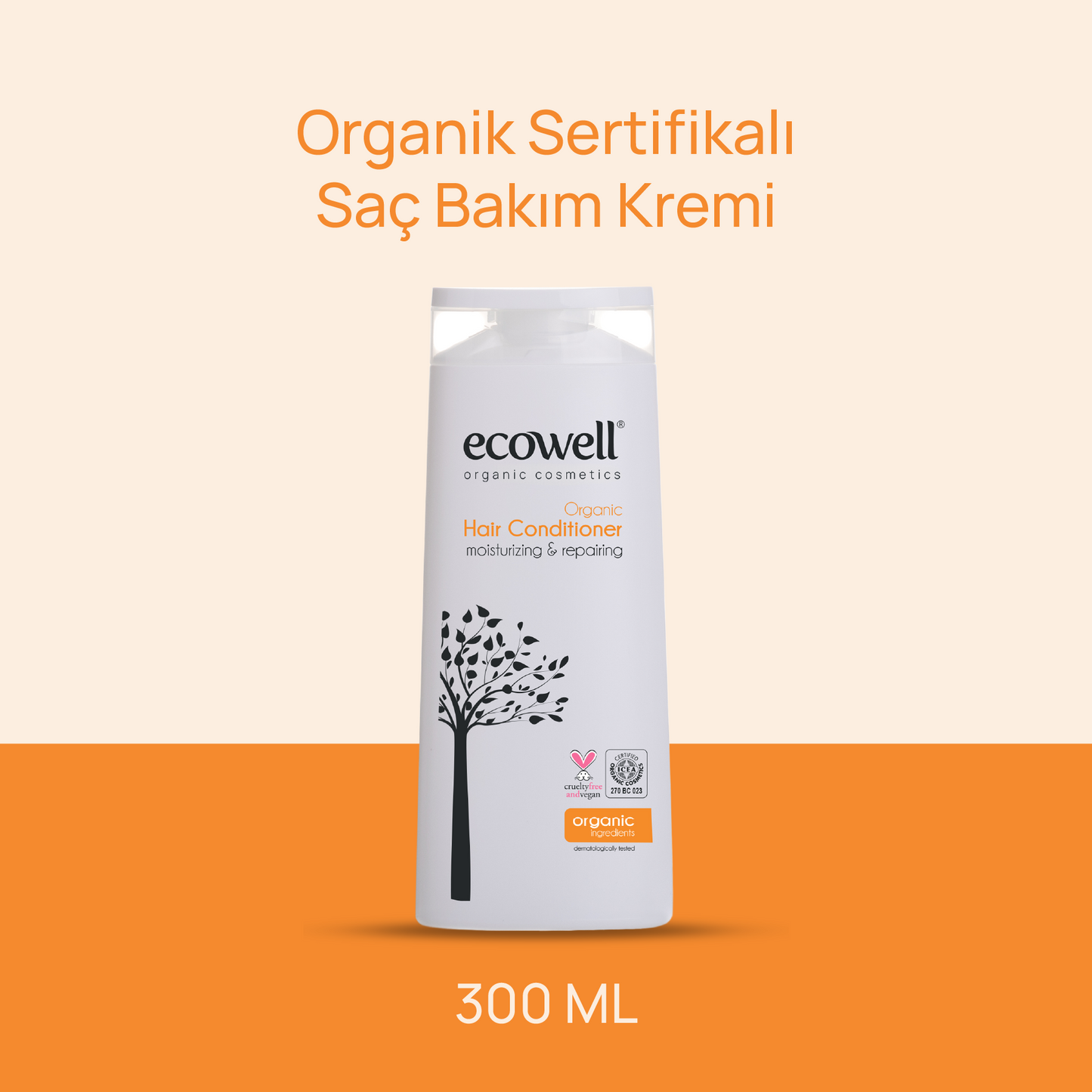 Sertifikalı Organik Saç Bakım Kremi - 300 ml