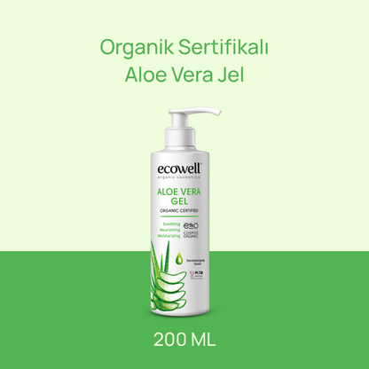 Sertifikalı Organik Aloe Vera Jel - 200 ml