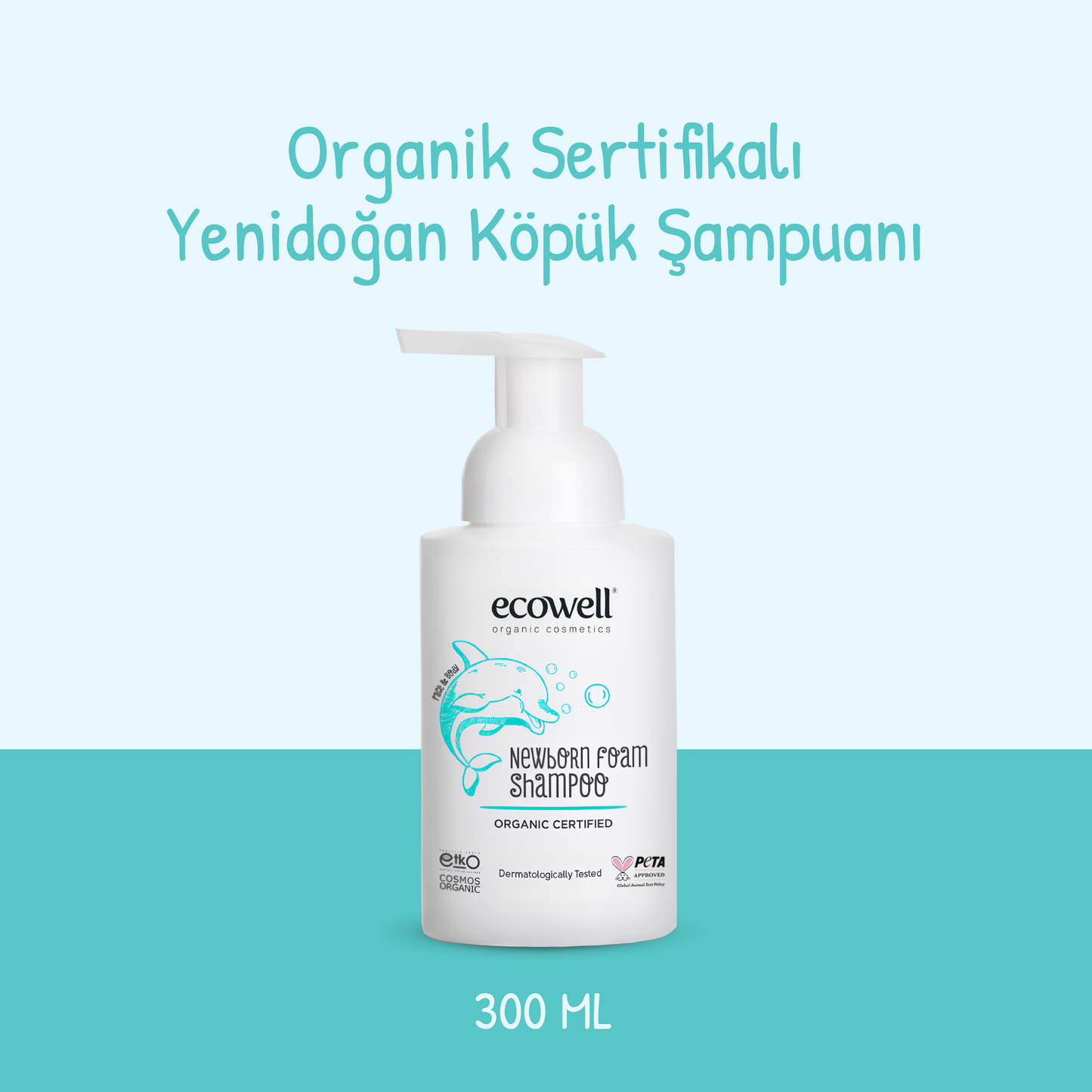Sertifikalı Organik Yenidoğan Köpük Şampuan - 300 ml
