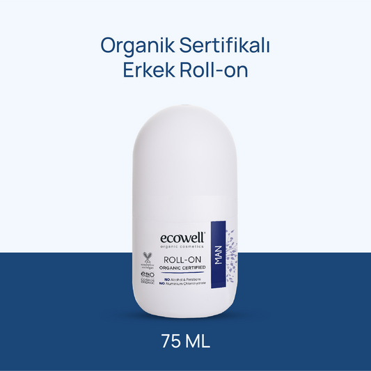 Sertifikalı Organik Erkek Deodorant Roll-on - 75 ml