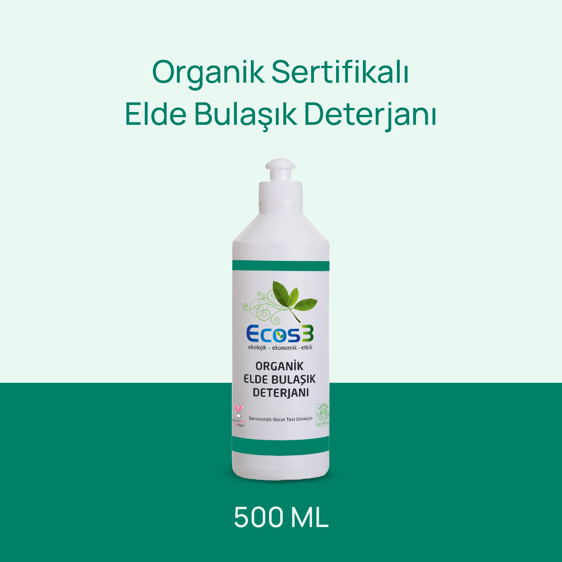 Sertifikalı Organik Elde Bulaşık Deterjanı - 500 ml