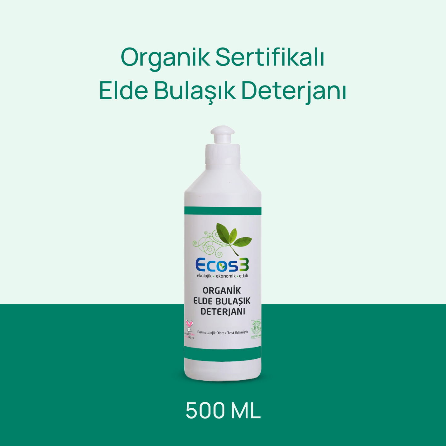 Sertifikalı Organik Elde Bulaşık Deterjanı - 500 ml