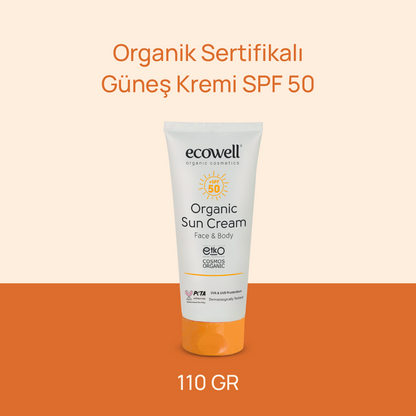 Sertifikalı Organik Güneş Kremi SPF 50 - 110 gr