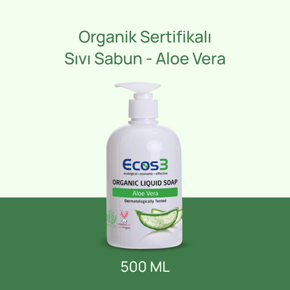 Sertifikalı Organik Sıvı Sabun - Aloe Vera - 500 ml