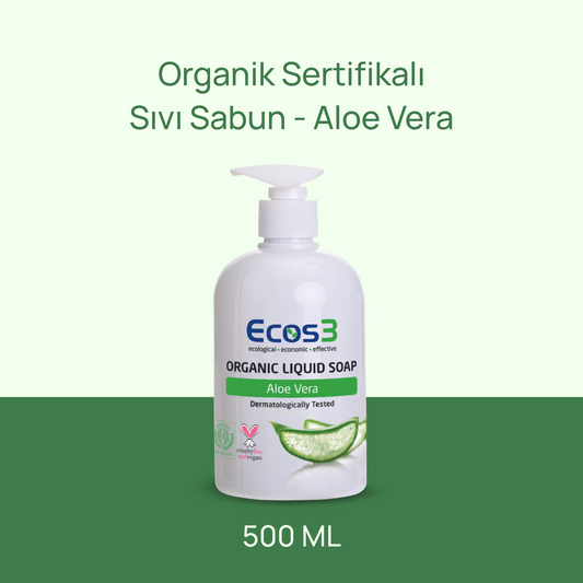 Sertifikalı Organik Sıvı Sabun - Aloe Vera - 500 ml
