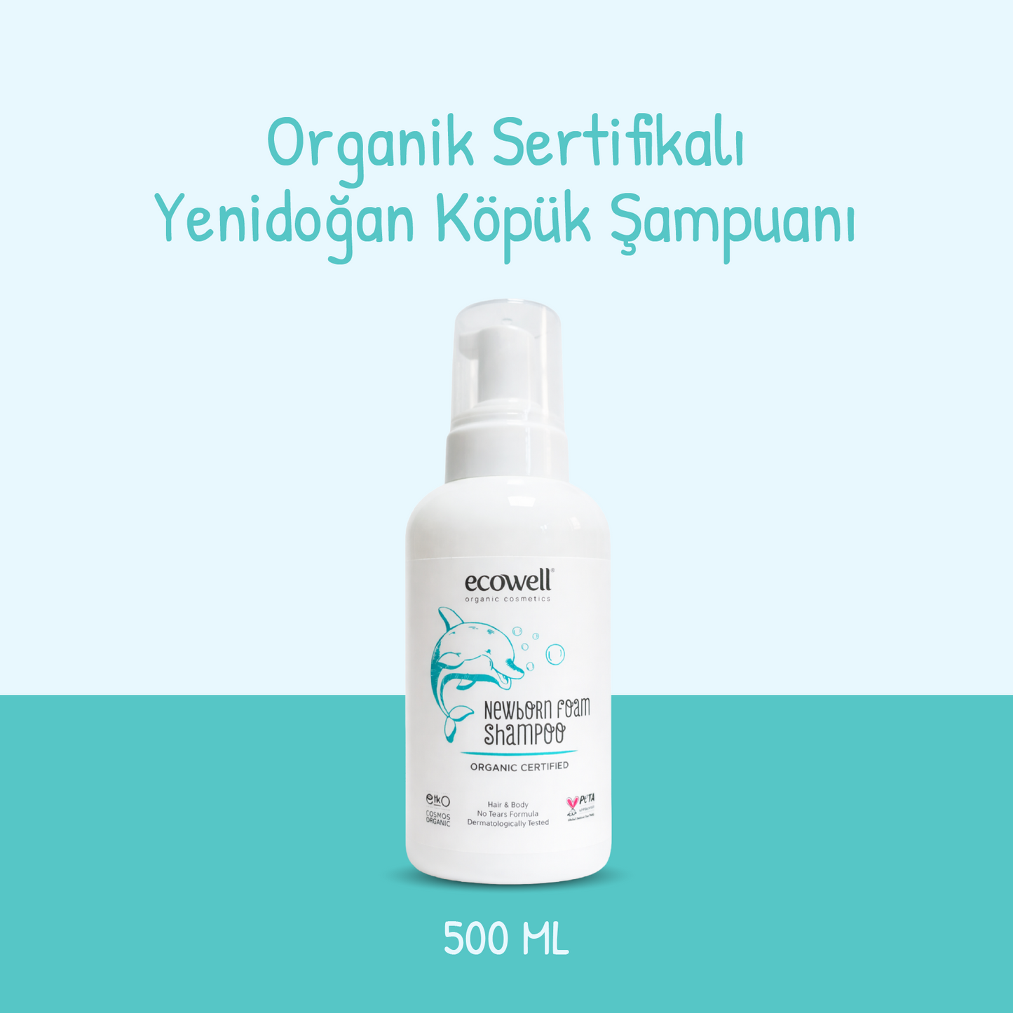 Sertifikalı Organik Yenidoğan Köpük Şampuan - 500 ml