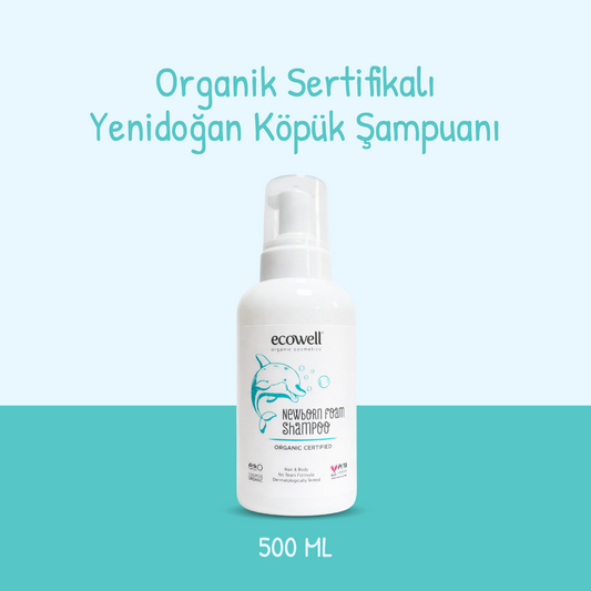 Sertifikalı Organik Yenidoğan Köpük Şampuan - 500 ml