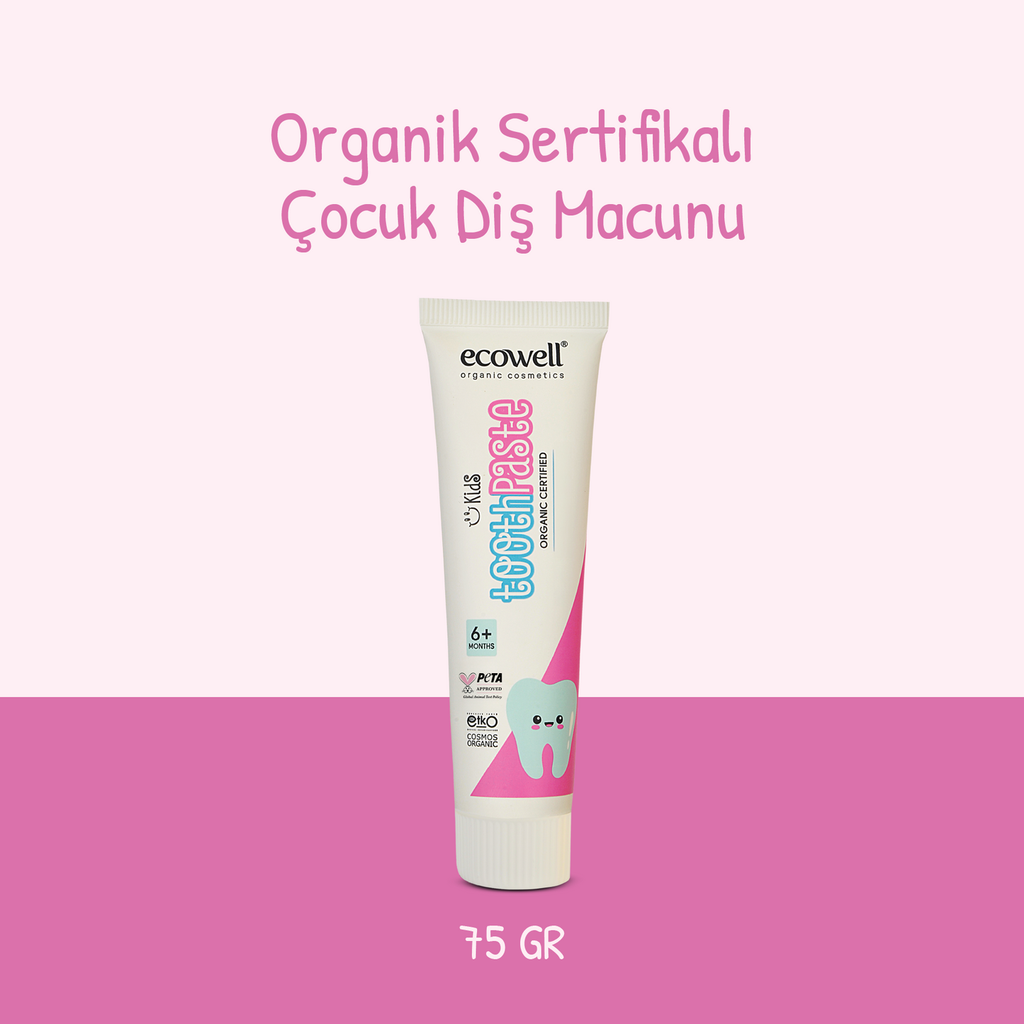 Sertifikalı Organik Çocuk Diş Macunu - 75 gr