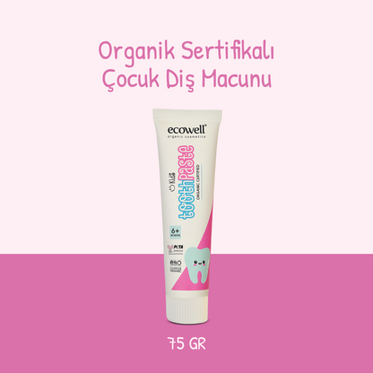 Sertifikalı Organik Çocuk Diş Macunu - 75 gr