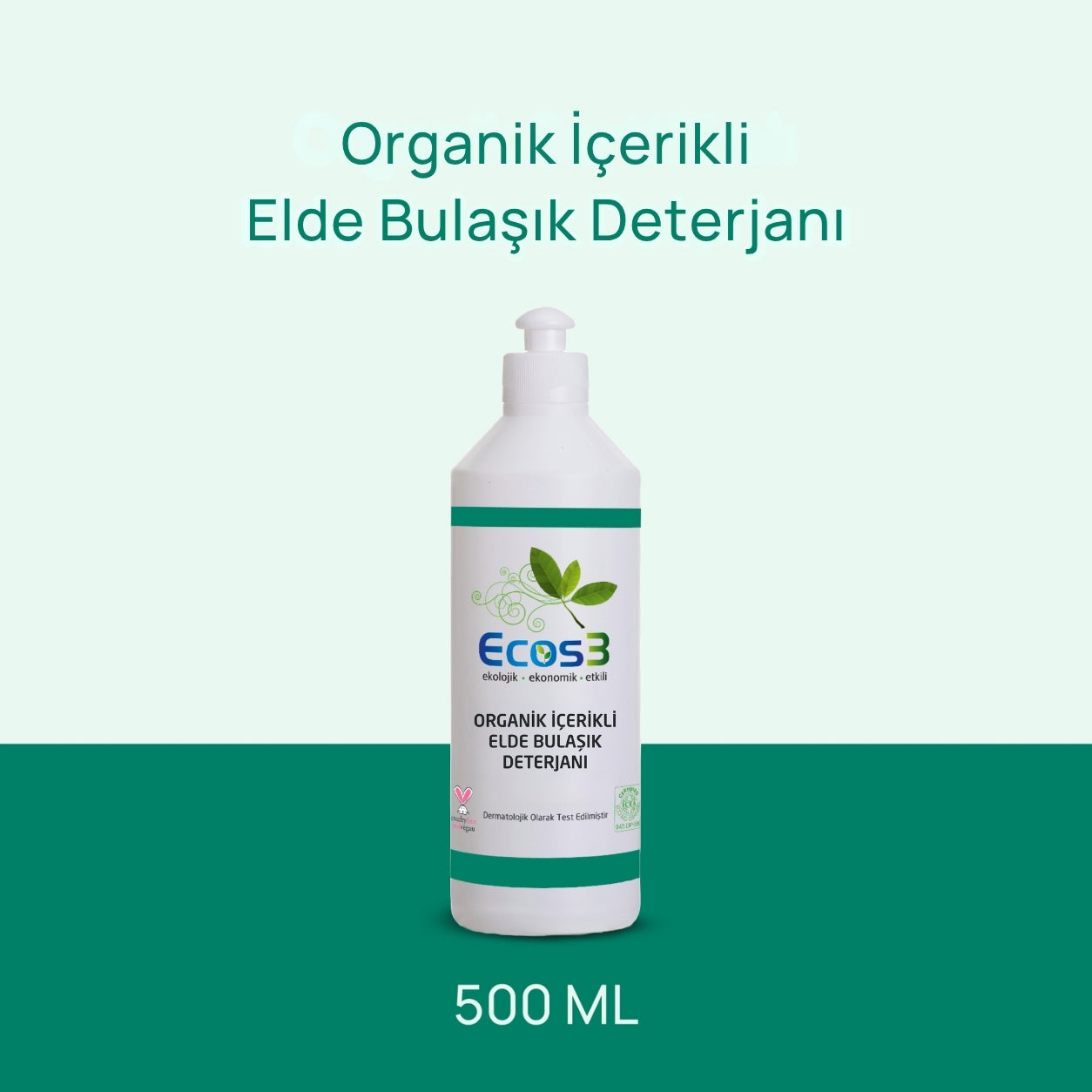 Ecos3 Organik İçerikli Elde Bulaşık Deterjanı 500 mL
