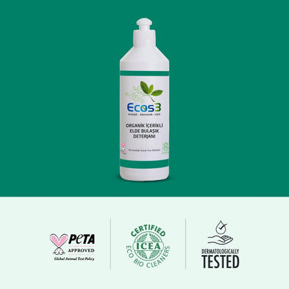 Ecos3 Organik İçerikli Elde Bulaşık Deterjanı 500 mL