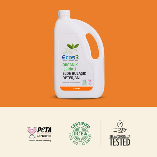 Ecos3 Organik İçerikli Elde Bulaşık Deterjanı 2,5 L