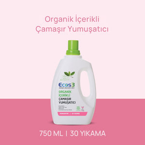 Ecos3 Organik İçerikli Çamaşır Yumuşatıcı 750 mL (30 Yıkama)