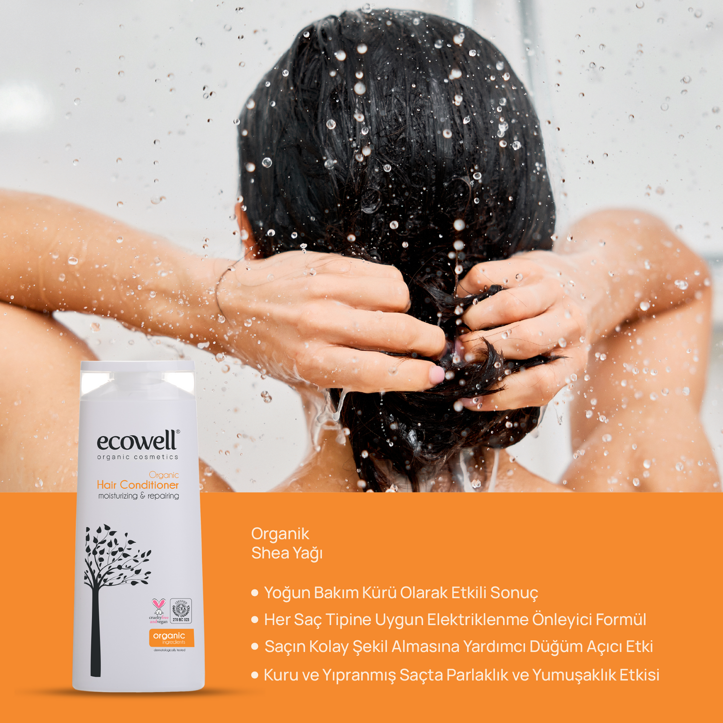 Sertifikalı Organik Saç Bakım Kremi - 300 ml