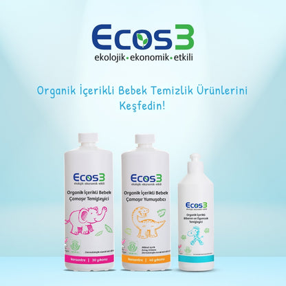 Ecos3 Organik İçerikli Bebek Çamaşır Yumuşatıcı 1000 mL (40 Yıkama)