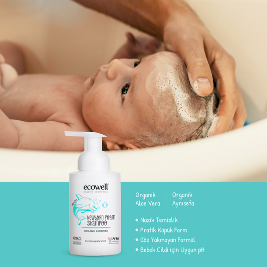 Sertifikalı Organik Yenidoğan Köpük Şampuan - 300 ml