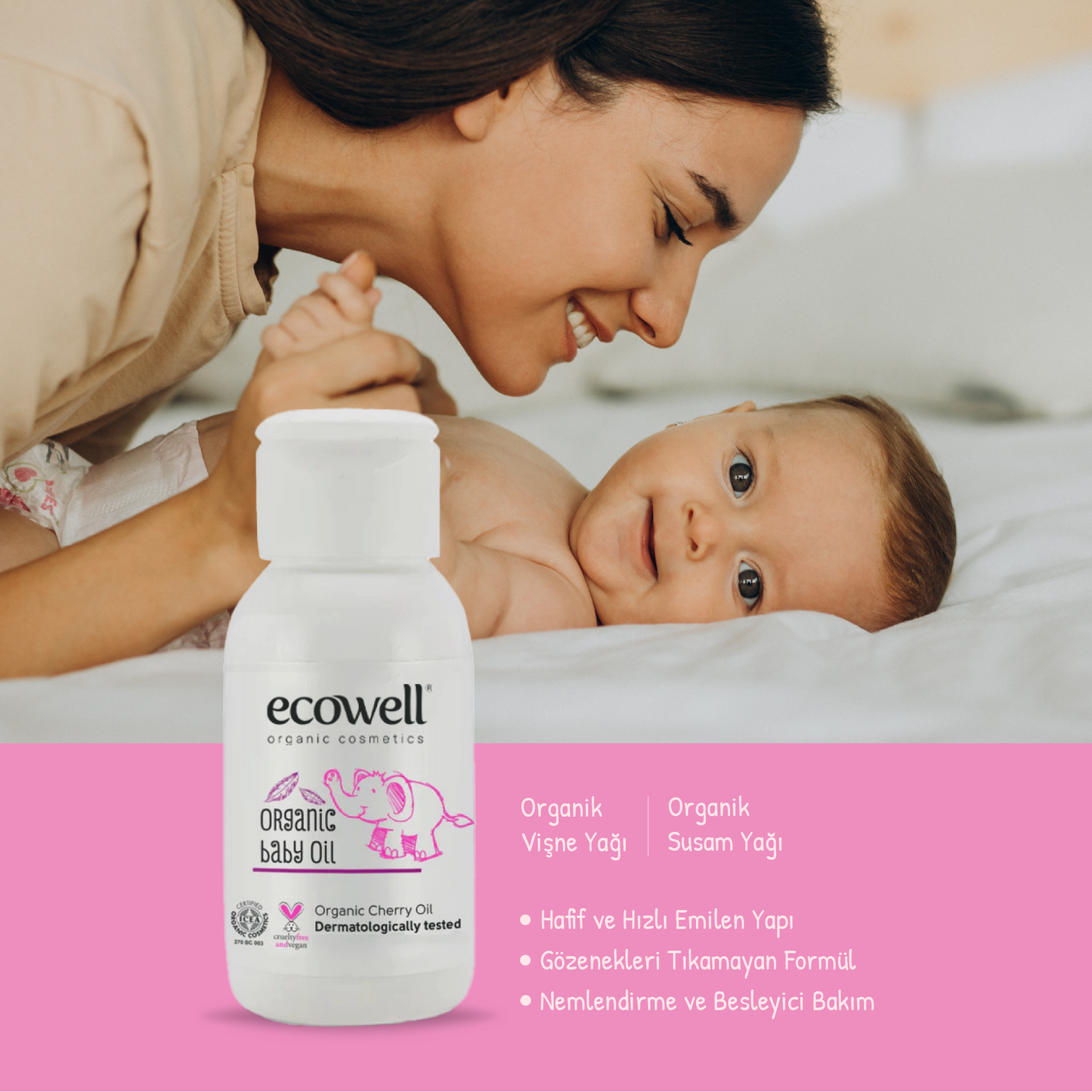 Sertifikalı Organik Bebek Yağı - 50 ml