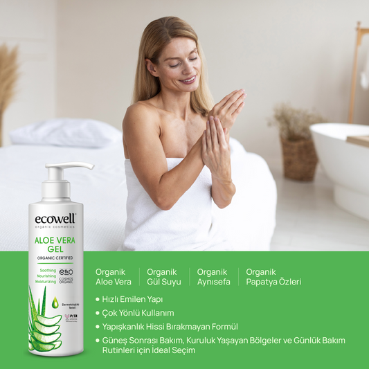 Sertifikalı Organik Aloe Vera Jel - 200 ml