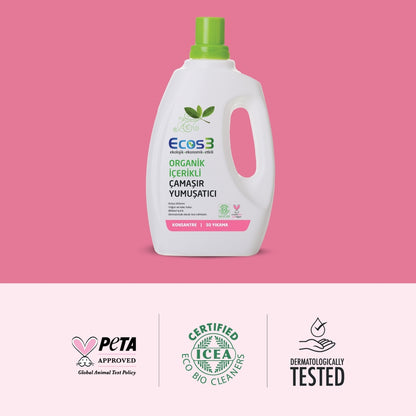 Ecos3 Organik İçerikli Çamaşır Yumuşatıcı 750 mL (30 Yıkama)