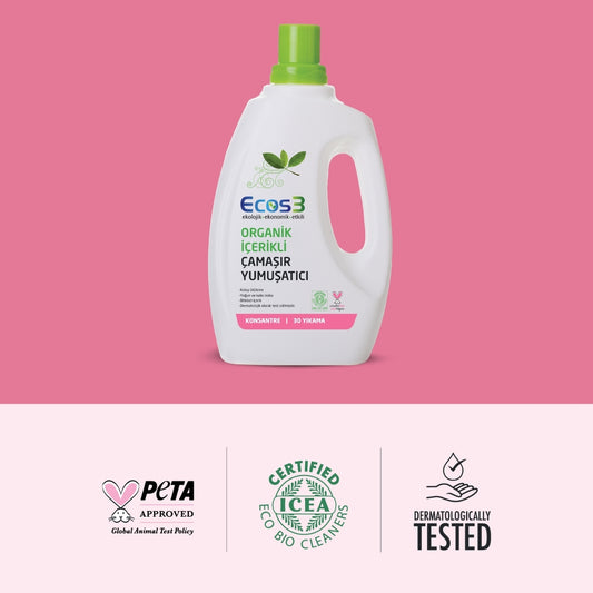 Ecos3 Organik İçerikli Çamaşır Yumuşatıcı 750 mL (30 Yıkama)