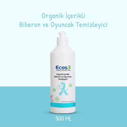 Ecos3 Organik İçerikli Biberon ve Oyuncak Temizleyici 500 mL