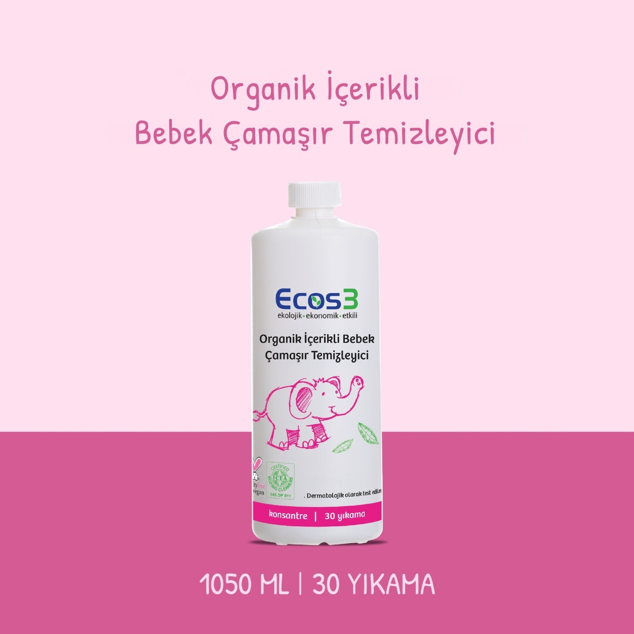 Ecos3 Organik İçerikli Bebek Çamaşır Temizleyici 1050 mL (30 Yıkama)