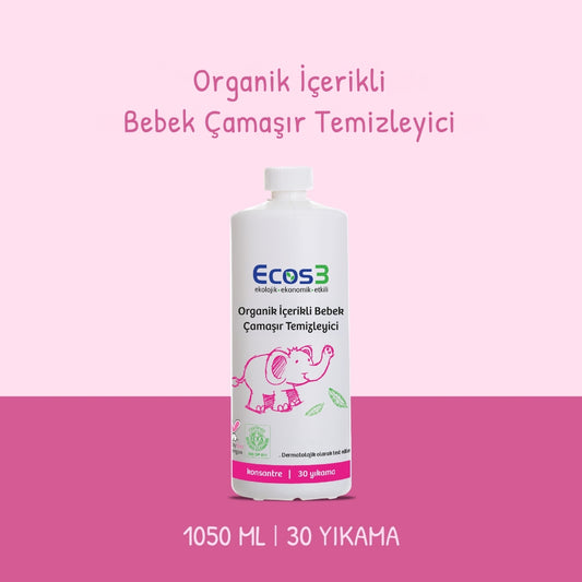 Ecos3 Organik İçerikli Bebek Çamaşır Temizleyici 1050 mL (30 Yıkama)