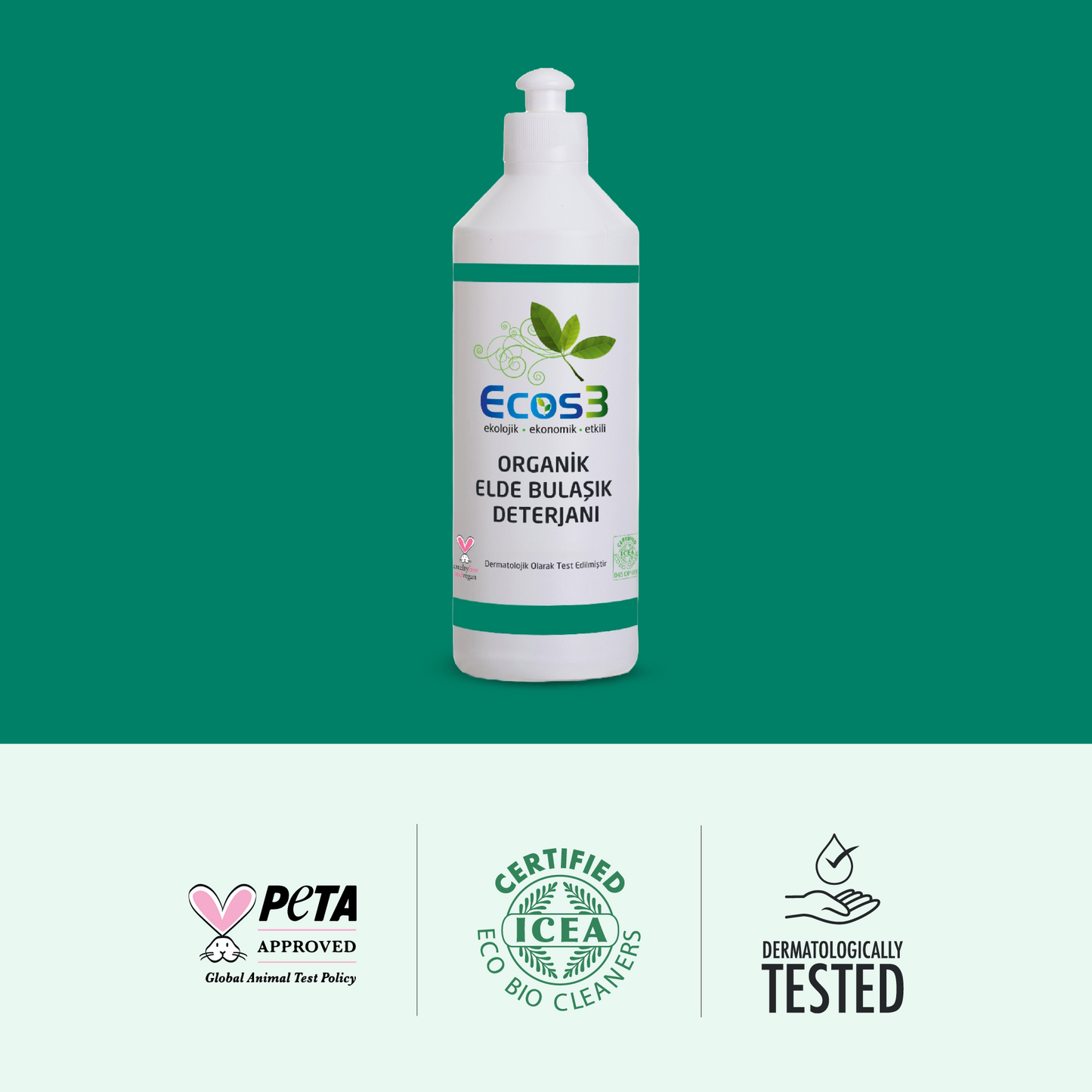 Sertifikalı Organik Elde Bulaşık Deterjanı - 500 ml