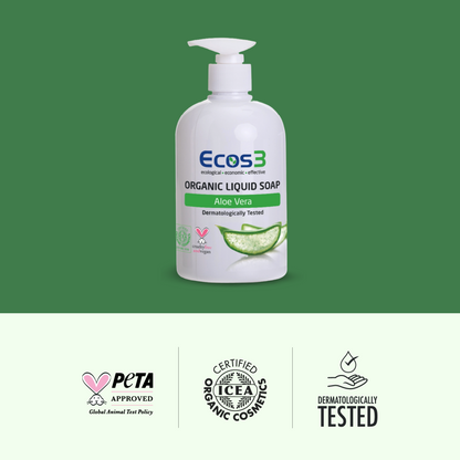 Sertifikalı Organik Sıvı Sabun - Aloe Vera - 500 ml
