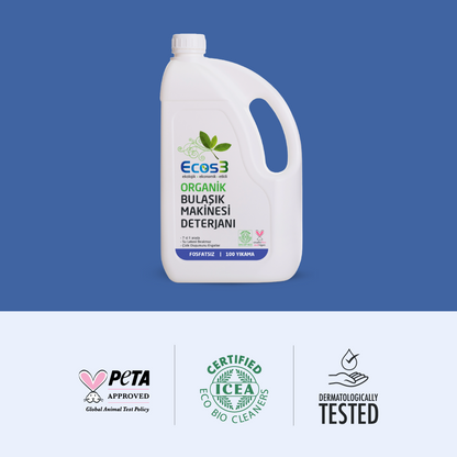 Sertifikalı Organik Bulaşık Makinesi Deterjanı - 2.5 lt