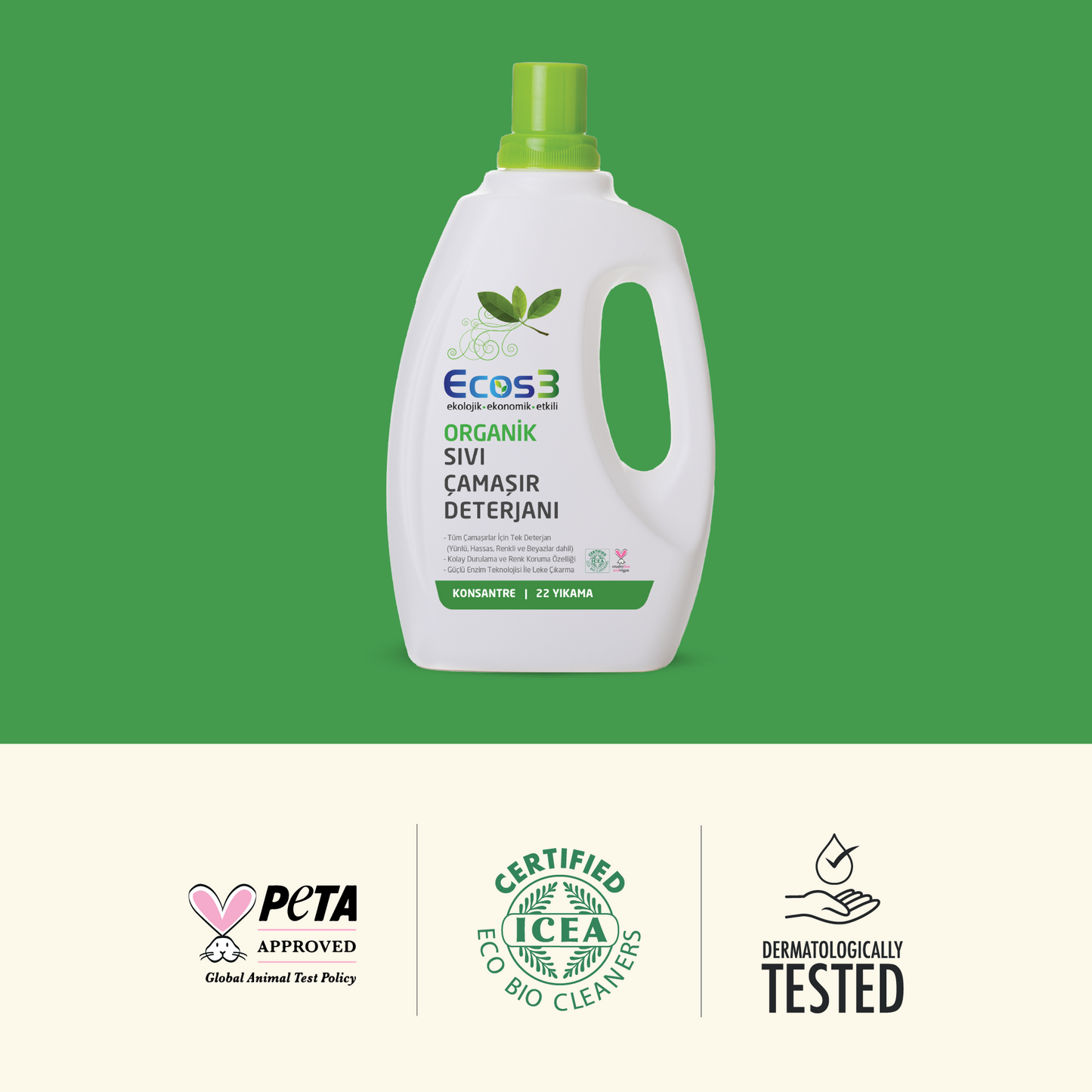 Sertifikalı Organik Çamaşır Deterjanı - 750 ml