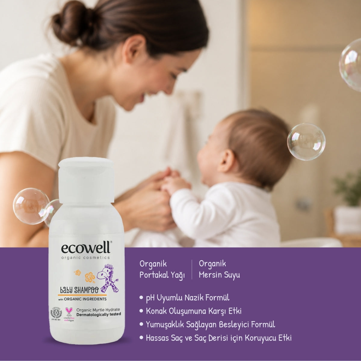 Organik İçerikli Bebek Şampuanı - 50 ml