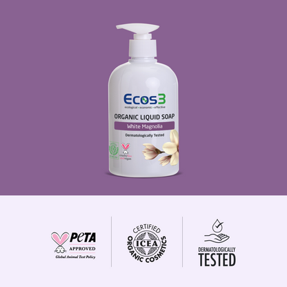 Sertifikalı Organik Sıvı Sabun - Beyaz Manolya - 500 ml