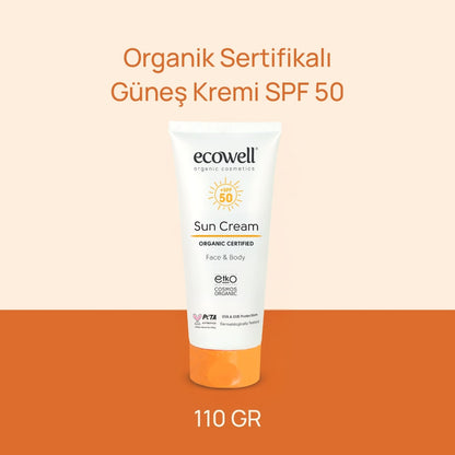 Organik Sertifikalı Güneş Kremi SPF 50 - 110 gr