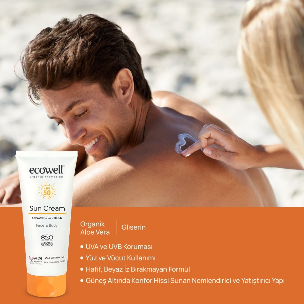 Organik Sertifikalı Güneş Kremi SPF 50 - 110 gr